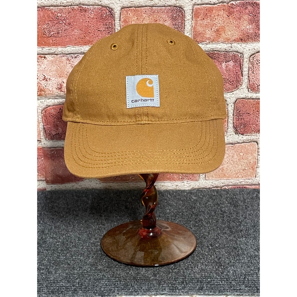 Carhartt kids Baseball Cap Brown Duck Adjustable Hat Logo